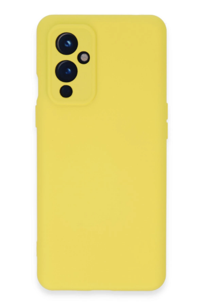 Newface One Plus 9 Kılıf Nano içi Kadife Silikon - Sarı resmi