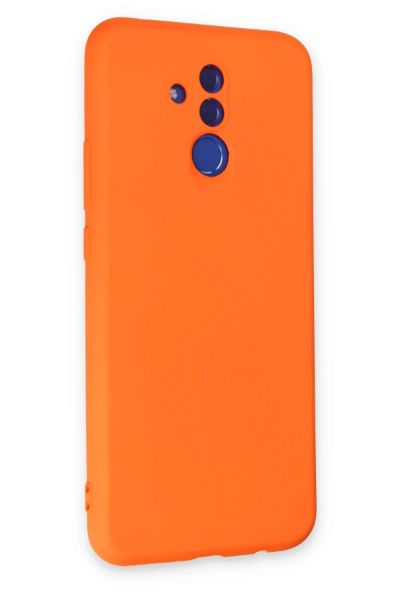 Newface Huawei Mate 20 Lite Kılıf Nano içi Kadife Silikon - Turuncu resmi