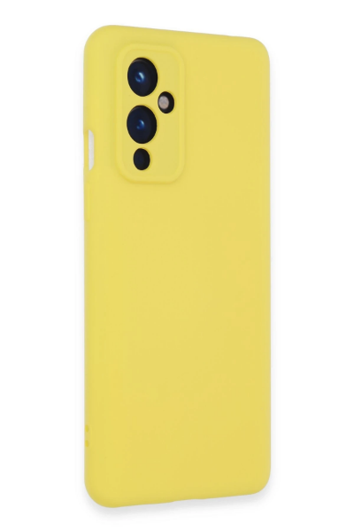 Newface One Plus 9 Kılıf Nano içi Kadife Silikon - Sarı resmi