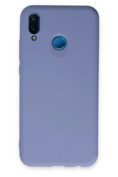 Newface Huawei P20 Lite Kılıf Nano içi Kadife Silikon - Lila resmi