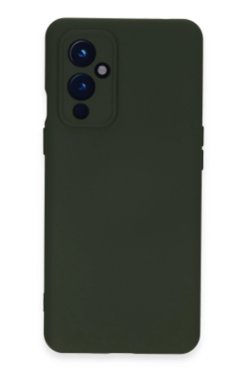 Newface One Plus 9 Kılıf Nano içi Kadife Silikon - Koyu Yeşil resmi