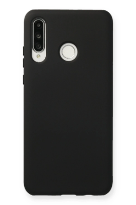 Newface Huawei P30 Lite Kılıf Nano içi Kadife Silikon - Siyah resmi