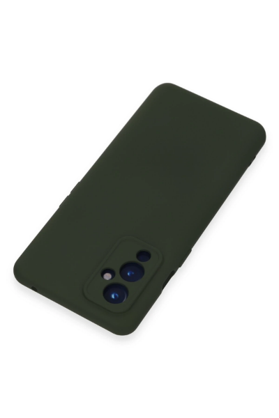 Newface One Plus 9 Kılıf Nano içi Kadife Silikon - Koyu Yeşil resmi