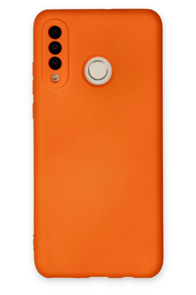 Newface Huawei P30 Lite Kılıf Nano içi Kadife Silikon - Turuncu resmi