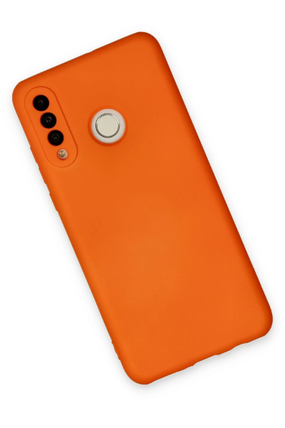 Newface Huawei P30 Lite Kılıf Nano içi Kadife Silikon - Turuncu resmi