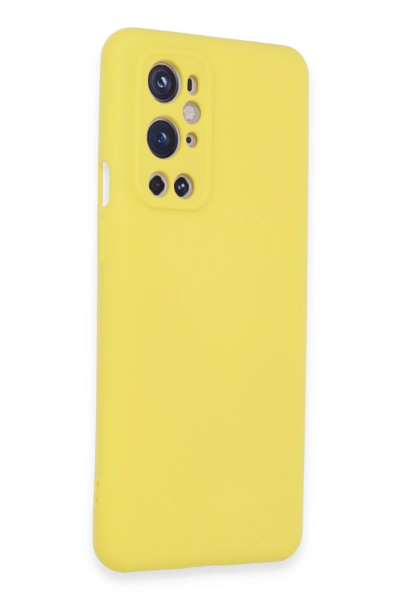 Newface One Plus 9 Pro Kılıf Nano içi Kadife Silikon - Sarı resmi