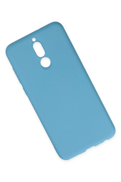 Newface Huawei Mate 10 Lite Kılıf Nano içi Kadife Silikon - Mavi resmi