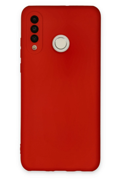 Newface Huawei P30 Lite Kılıf Nano içi Kadife Silikon - Kırmızı resmi