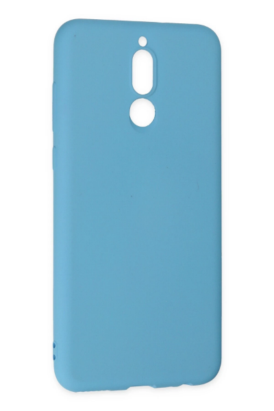 Newface Huawei Mate 10 Lite Kılıf Nano içi Kadife Silikon - Mavi resmi