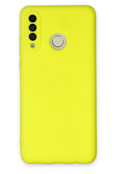Newface Huawei P30 Lite Kılıf Nano içi Kadife Silikon - Sarı resmi