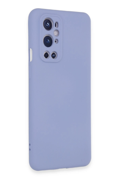 Newface One Plus 9 Pro Kılıf Nano içi Kadife Silikon - Mavi resmi