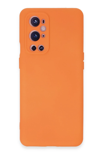 Newface One Plus 9 Pro Kılıf Nano içi Kadife Silikon - Turuncu resmi