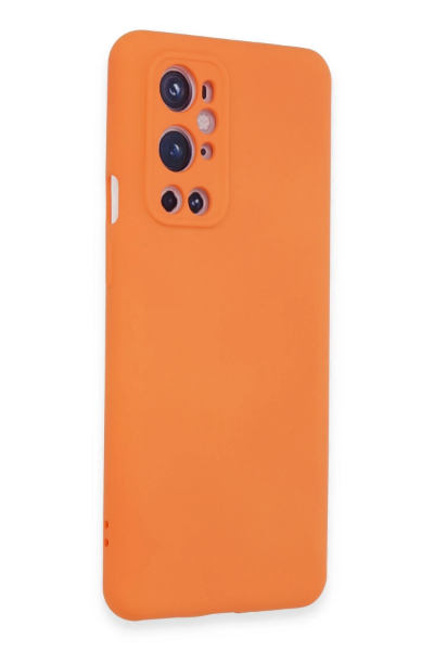 Newface One Plus 9 Pro Kılıf Nano içi Kadife Silikon - Turuncu resmi