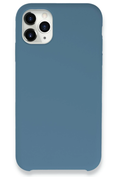 Newface iPhone 11 Pro Max Kılıf Lansman Legant Silikon - Açık Mavi resmi