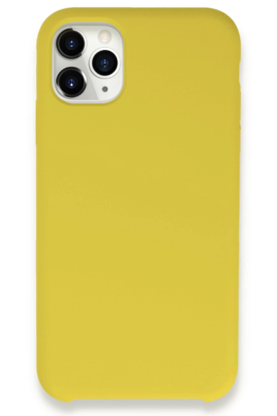 Newface iPhone 11 Pro Max Kılıf Lansman Legant Silikon - Sarı resmi