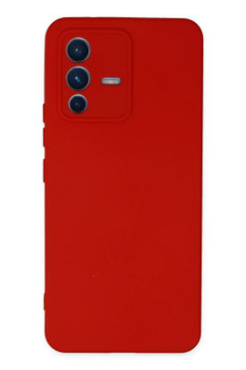 Newface Vivo V23 5G Kılıf Nano içi Kadife Silikon - Kırmızı resmi