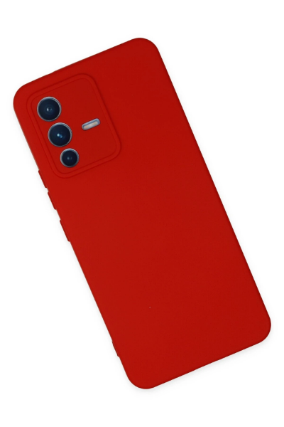 Newface Vivo V23 5G Kılıf Nano içi Kadife Silikon - Kırmızı resmi