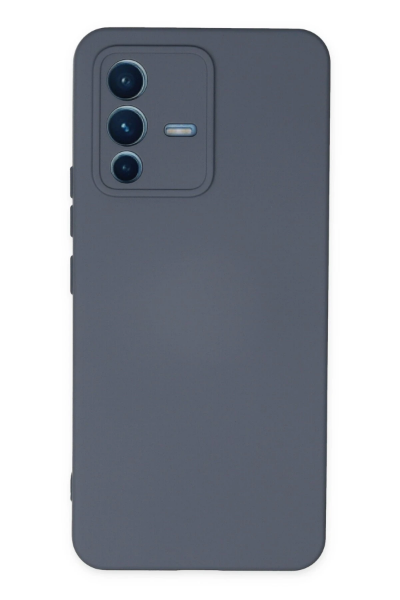 Newface Vivo V23 5G Kılıf Nano içi Kadife Silikon - Gri resmi