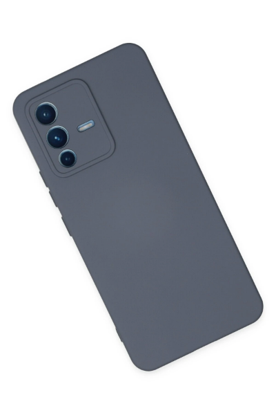 Newface Vivo V23 5G Kılıf Nano içi Kadife Silikon - Gri resmi