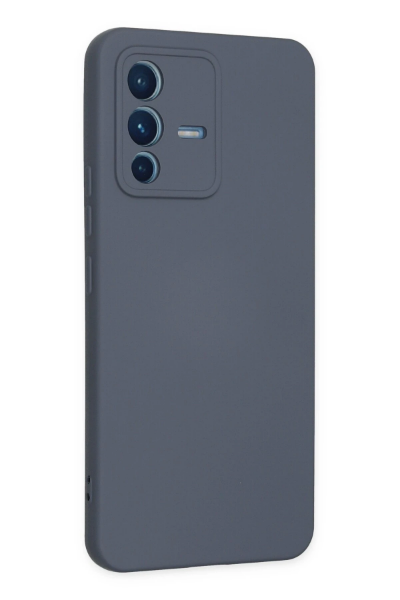 Newface Vivo V23 5G Kılıf Nano içi Kadife Silikon - Gri resmi
