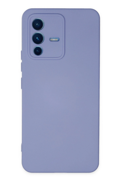 Newface Vivo V23 5G Kılıf Nano içi Kadife Silikon - Lila resmi