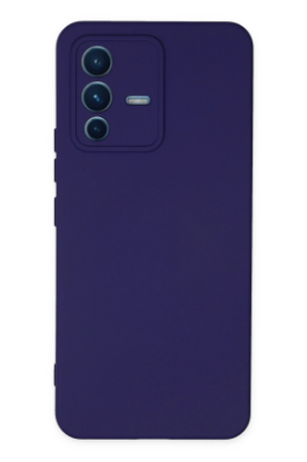 Newface Vivo V23 5G Kılıf Nano içi Kadife Silikon - Mor resmi