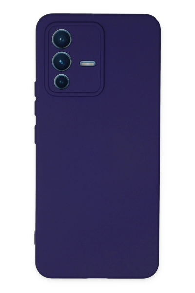 Newface Vivo V23 5G Kılıf Nano içi Kadife Silikon - Mor resmi