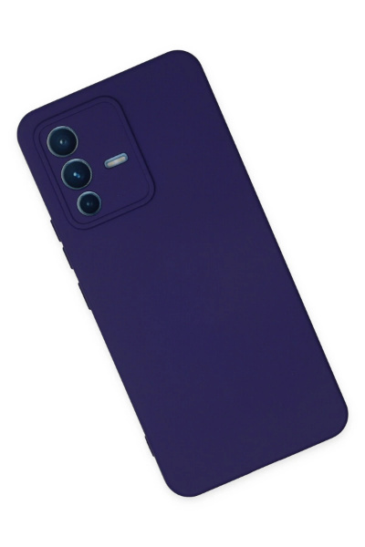 Newface Vivo V23 5G Kılıf Nano içi Kadife Silikon - Mor resmi