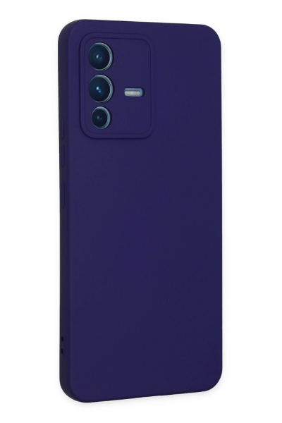 Newface Vivo V23 5G Kılıf Nano içi Kadife Silikon - Mor resmi