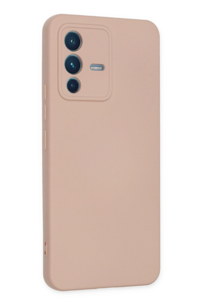 Newface Vivo V23 5G Kılıf Nano içi Kadife Silikon - Pudra resmi