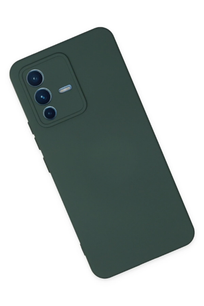 Newface Vivo V23 5G Kılıf Nano içi Kadife Silikon - Koyu Yeşil resmi
