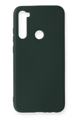 Newface Xiaomi Redmi Note 8 Kılıf Nano içi Kadife Silikon - Koyu Yeşil resmi
