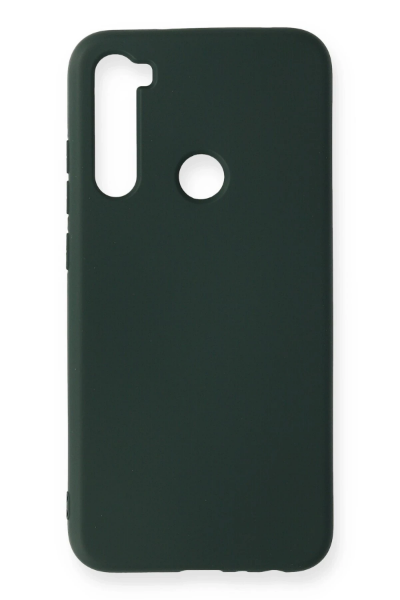 Newface Xiaomi Redmi Note 8 Kılıf Nano içi Kadife Silikon - Koyu Yeşil resmi