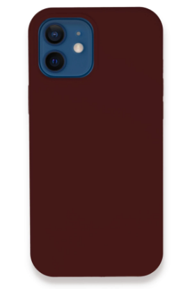 Newface iPhone 12 Kılıf Lansman Legant Silikon - Bordo resmi