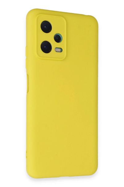 Newface Xiaomi Redmi Note 12 5G Kılıf Nano içi Kadife Silikon - Sarı resmi