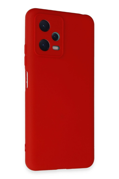 Newface Xiaomi Redmi Note 12 5G Kılıf Nano içi Kadife Silikon - Kırmızı resmi