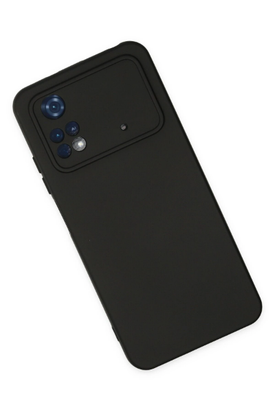 Newface Xiaomi Poco M4 Pro 4G Kılıf Nano içi Kadife Silikon - Siyah resmi