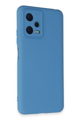 Newface Xiaomi Redmi Note 12 5G Kılıf Nano içi Kadife Silikon - Mavi resmi