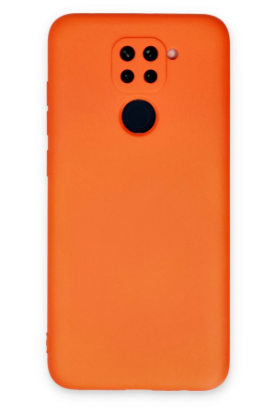 Newface Xiaomi Redmi Note 9 Kılıf Nano içi Kadife Silikon - Turuncu resmi