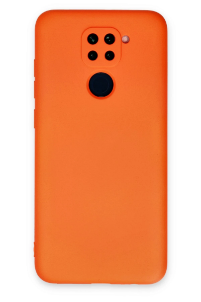 Newface Xiaomi Redmi Note 9 Kılıf Nano içi Kadife Silikon - Turuncu resmi