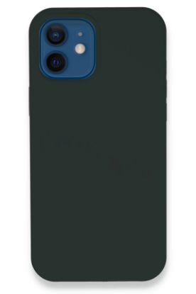Newface iPhone 12 Kılıf Lansman Legant Silikon - Koyu Yeşil resmi