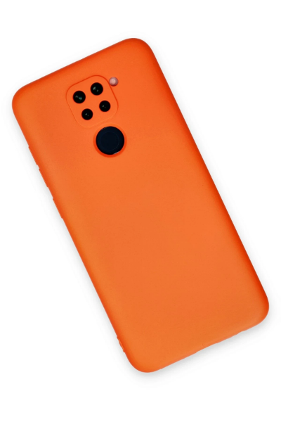 Newface Xiaomi Redmi Note 9 Kılıf Nano içi Kadife Silikon - Turuncu resmi