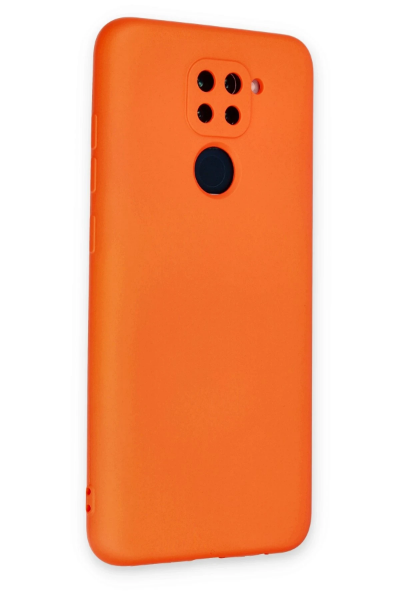 Newface Xiaomi Redmi Note 9 Kılıf Nano içi Kadife Silikon - Turuncu resmi