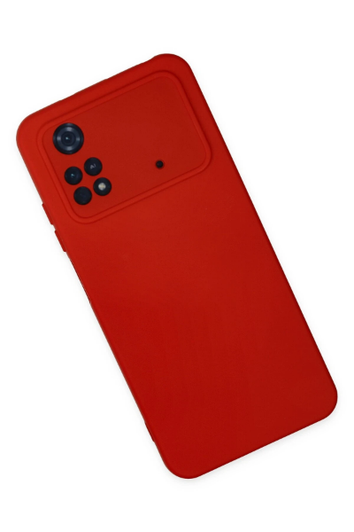 Newface Xiaomi Poco M4 Pro 4G Kılıf Nano içi Kadife Silikon - Kırmızı resmi