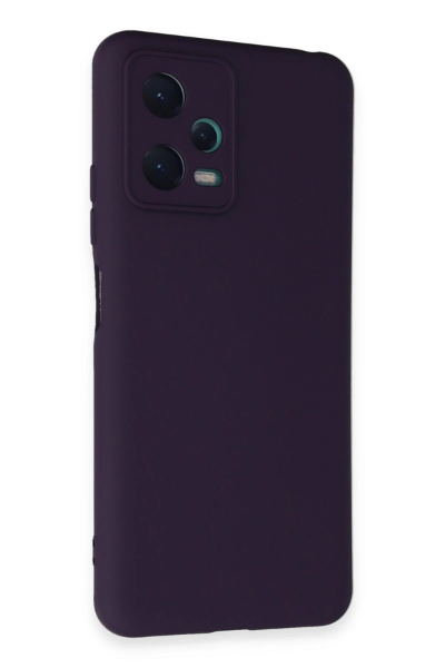 Newface Xiaomi Redmi Note 12 5G Kılıf Nano içi Kadife Silikon - Mor resmi