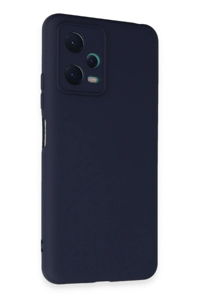 Newface Xiaomi Redmi Note 12 5G Kılıf Nano içi Kadife Silikon - Lacivert resmi