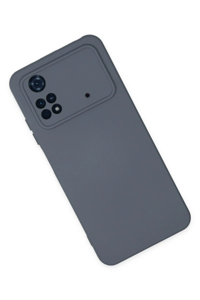 Newface Xiaomi Poco M4 Pro 4G Kılıf Nano içi Kadife Silikon - Gri resmi