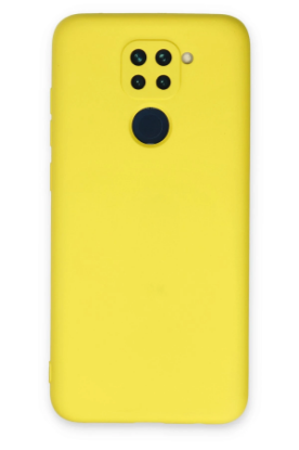 Newface Xiaomi Redmi Note 9 Kılıf Nano içi Kadife Silikon - Sarı resmi