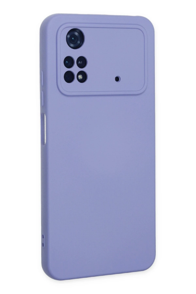 Newface Xiaomi Poco M4 Pro 4G Kılıf Nano içi Kadife Silikon - Lila resmi