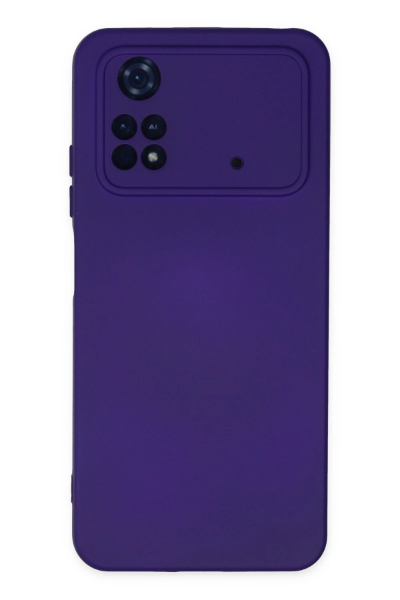 Newface Xiaomi Poco M4 Pro 4G Kılıf Nano içi Kadife Silikon - Mor resmi